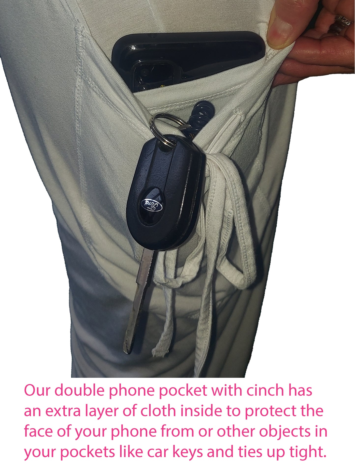 White Eco-Friendly Modal/Bamboo YOGAZ-Signature Pocket in Pocket Design - YOGAZ