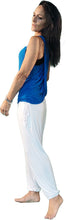 Load image into Gallery viewer, YOGAZ White Eco-Friendly Bamboo YOGAZ Pants with our Signature Pocket in Pocket Design
