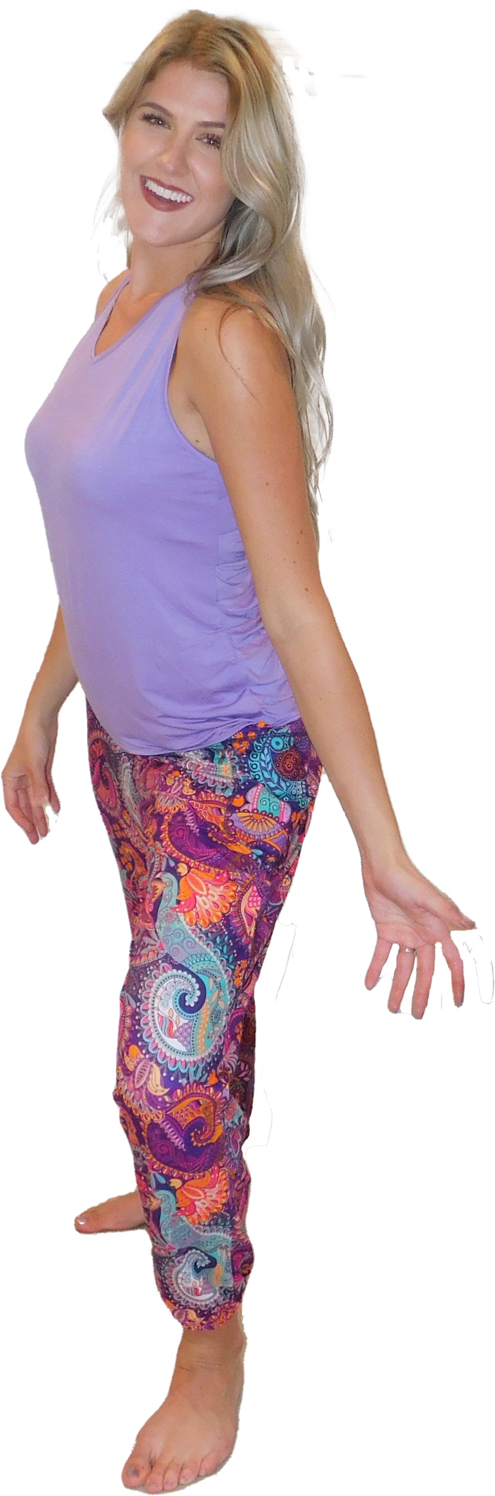 YOGAZ Batik Print Pants with our Signature Pocket in Pocket design