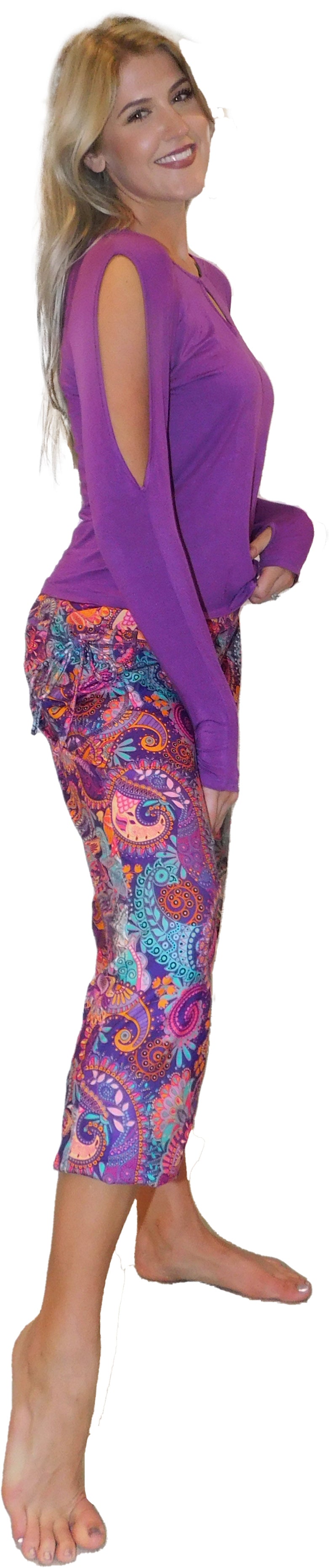 YOGAZ Batik Print Pants with our Signature Pocket in Pocket design