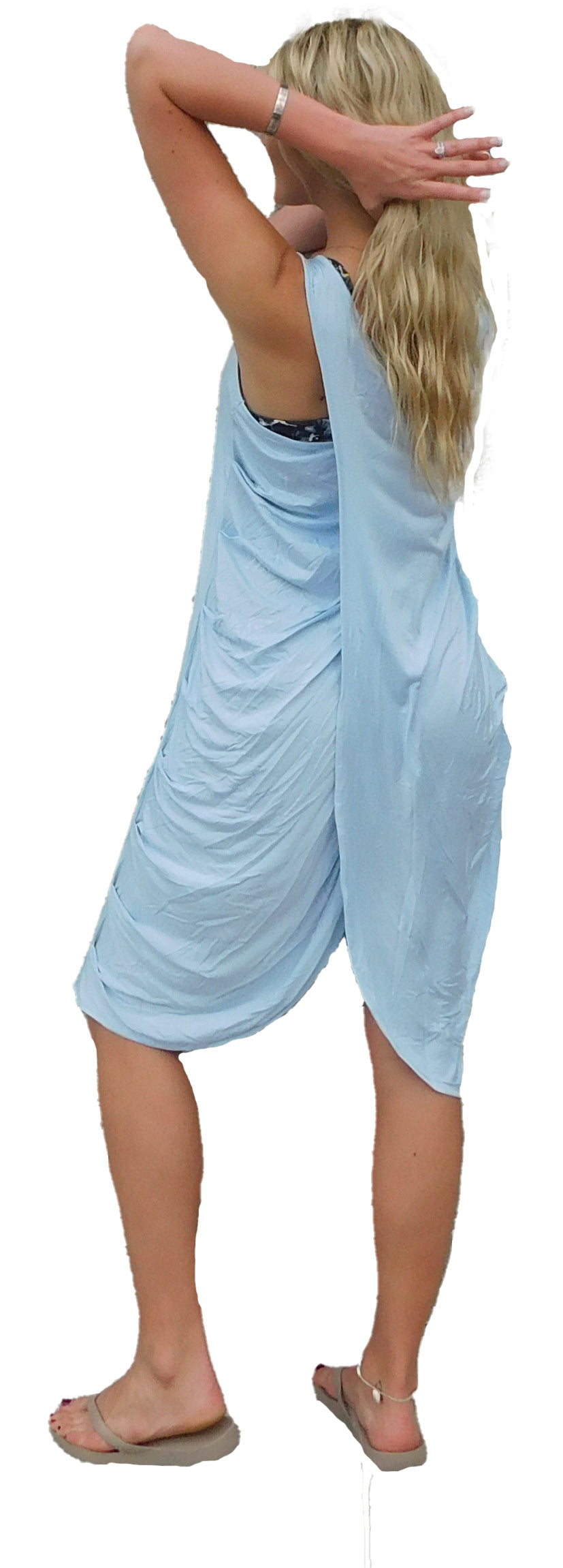 Yogaz New Eco Friendly Bamboo Light Blue Swimsuit Cover-Sun Dress is called "Wave". It's super cute, elegant and so comfortable.