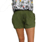 Bamboo Ramboo Khaki Green Shorts with Waist Tie - Eco-Friendly & Ultra Comfortable
