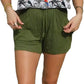 Bamboo Ramboo Khaki Green Shorts with Waist Tie - Eco-Friendly & Ultra Comfortable