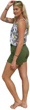 Load image into Gallery viewer, Bamboo Ramboo Khaki Green Shorts with Waist Tie - Eco-Friendly &amp; Ultra Comfortable
