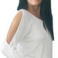 YOGAZ Eco-Friendly Bamboo Fabric Breathe Keyhole White Long Sleeve Shirt