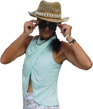 Load image into Gallery viewer, The Yogaz Cool Mint Green Sexy Top is well, really sexy! Made with Sustainable Eco-Friendly Bamboo!
