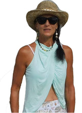Load image into Gallery viewer, The Yogaz Cool Mint Green Sexy Top is well, really sexy! Made with Sustainable Eco-Friendly Bamboo!
