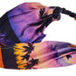a  Lavender island bandana headband  with palm trees on it 