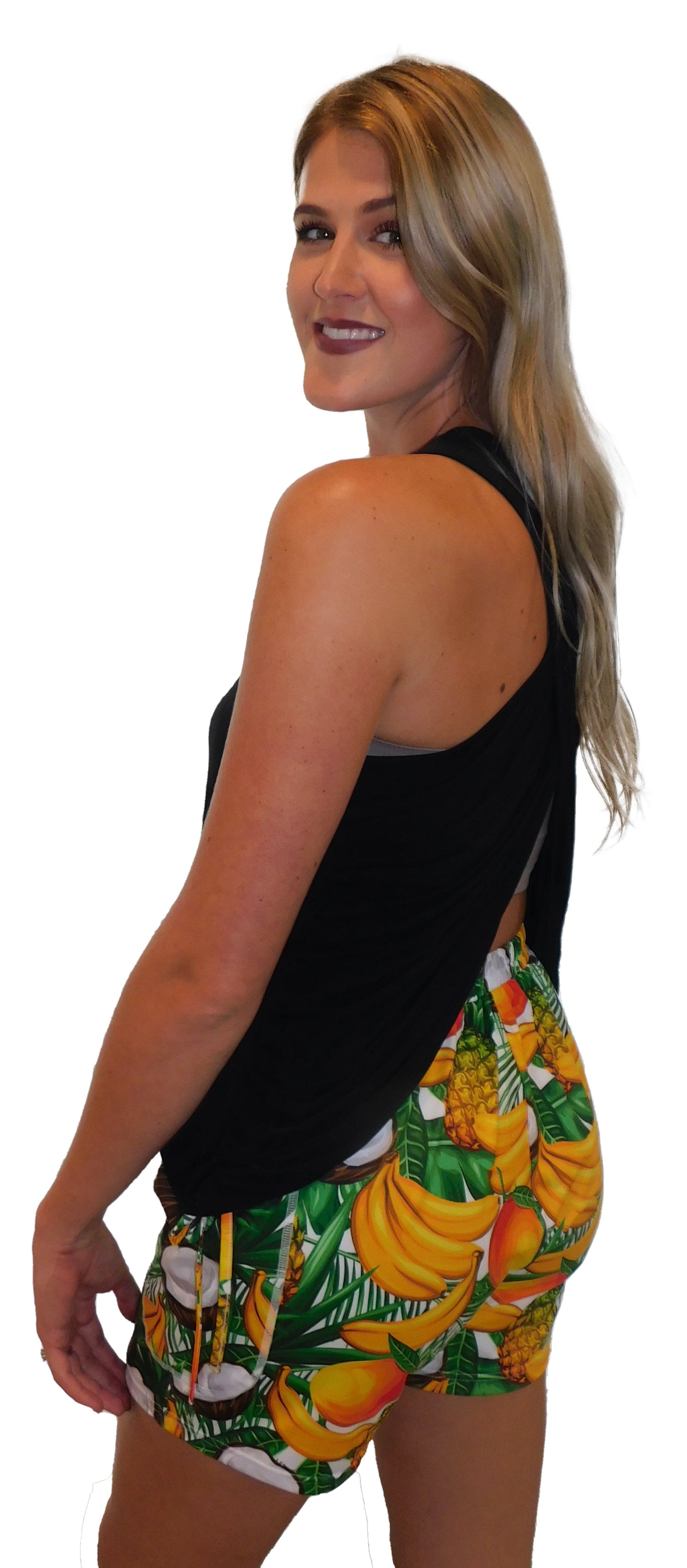 YOGAZ Eco-Friendly Black Bamboo BOW Tank Top in
