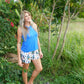 YOGAZ Breezy Tropical Stripe Colorful & Fun Shorts