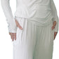 YOGAZ Eco-Friendly Bamboo Breathe Keyhole White Long Sleeve Shirt