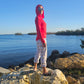 Bamboo Hoodie with UV 50 Protection and Thumb Holes - Red, Sizes XS to 3XL