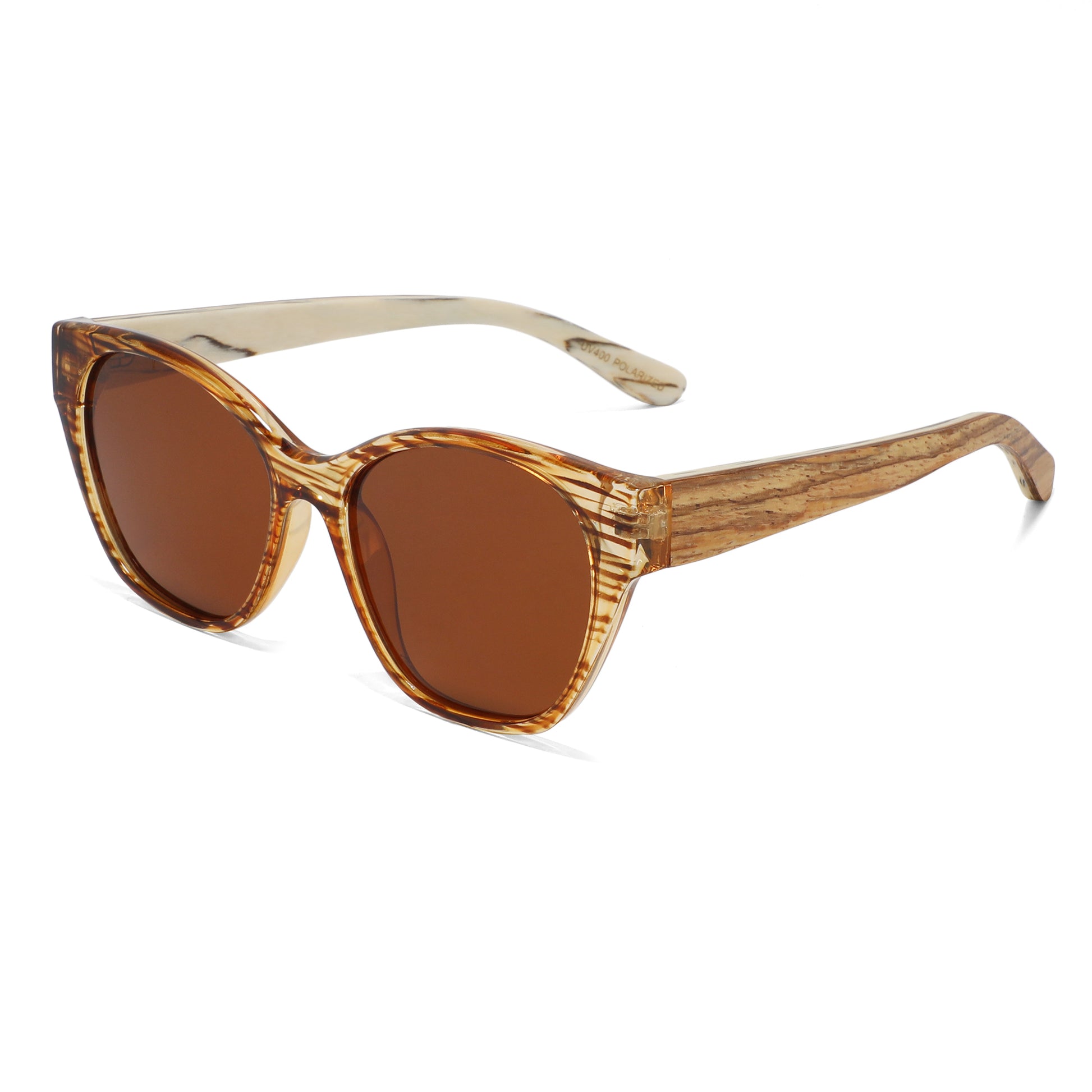 Handmade Bamboo Faux Woodgrain Sunglasses - YOGAZ