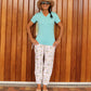 Blue Eco-Friendly Modal UV Protectant V-Neck T-Shirt - YOGAZ