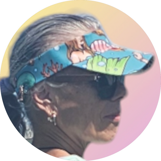 Mermaid Sun Visor with Adjustable Strap & UV Protection - YOGAZ