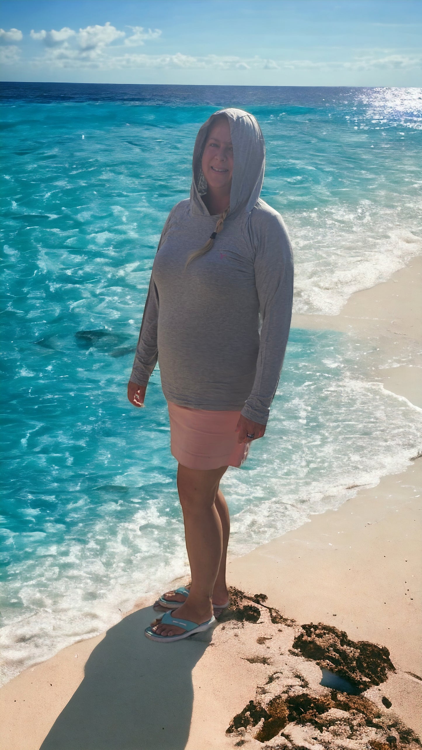 New Bamboo Hoodie - Grey - UV 50 Protection & Breathable - Sizes XS-3XL