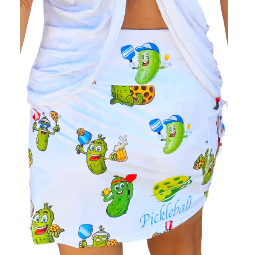 YOGAZ New Pickles Playing Pickleball Skorts are here in Sizes Extra Extra Small to XXL - YOGAZ