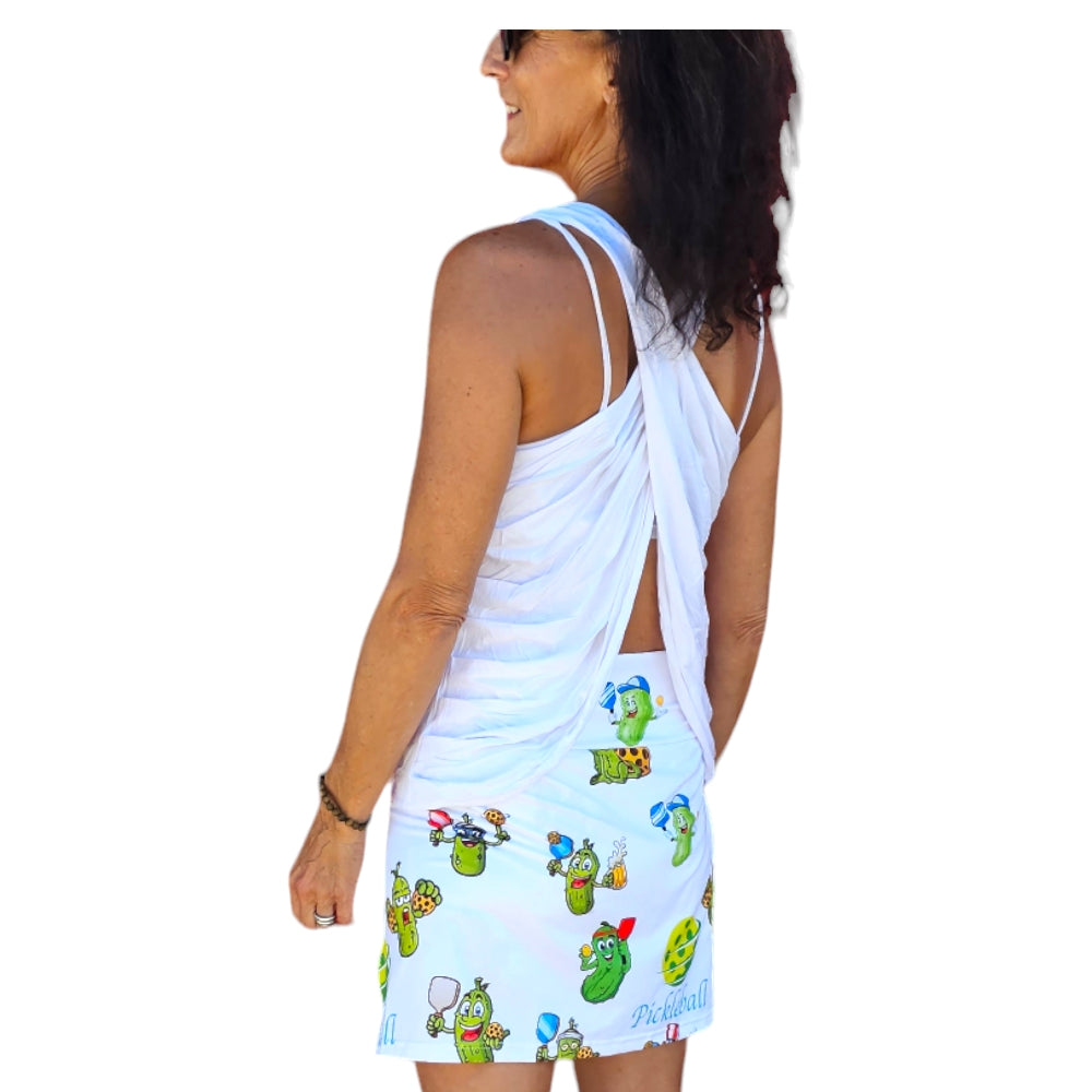 YOGAZ New Pickles Playing Pickleball Skorts are here in Sizes Extra Extra Small to XXL - YOGAZ