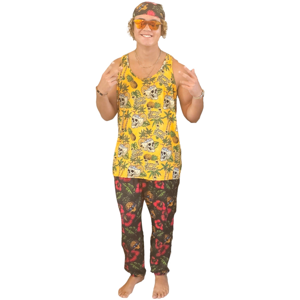 Unisex Pineapple Skull Print YOGAZ-Signature Pocket in Pocket Design - YOGAZ