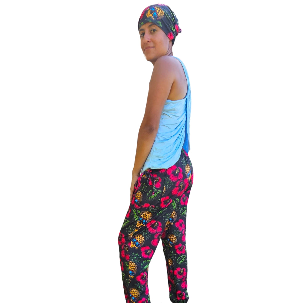 Unisex Pineapple Skull Print YOGAZ-Signature Pocket in Pocket Design - YOGAZ