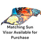 Octy Skort Sea Life Print Sun Visor Hat - Eye-Catching Design, Wide Brim Shade - YOGAZ