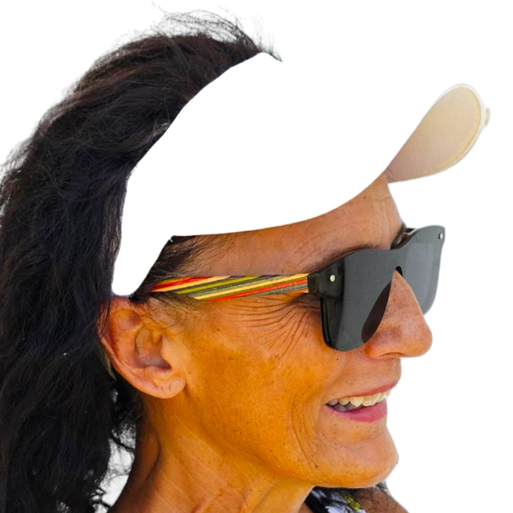 White Bamboo Matching Sun Visor - YOGAZ