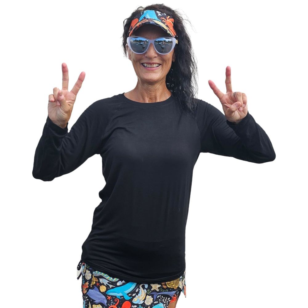 Bamboo UV Protectant Long Sleeve Shirt - Moisture-Wicking, Antibacterial, & UV Shield - YOGAZ