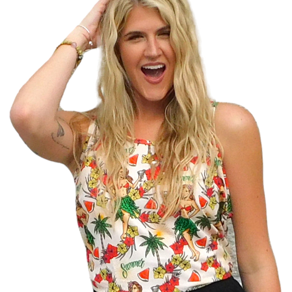 Island Girl Super Cool Chill Tank Top - Functional Yoga Tank - YOGAZ