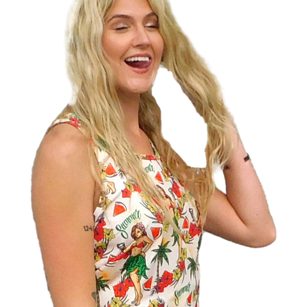 Island Girl Super Cool Chill Tank Top - Functional Yoga Tank - YOGAZ