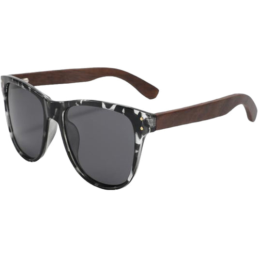 Bamboo Wood Polarized Sunglasses with Zebra Frame - UV400 Cat 3 Lenses - YOGAZ