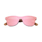 Handmade Bamboo Sunglasses Pink Lense