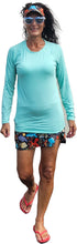 Load image into Gallery viewer, Bamboo UV Protectant Aqua Colored Long Sleeve Shirts  sizes Extra Small to XXXL
