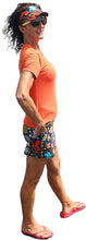Load image into Gallery viewer, YOGAZ Bamboo  UV Protectant V-Neck T-Shirts Salmon Color Sizes XXS to XXL
