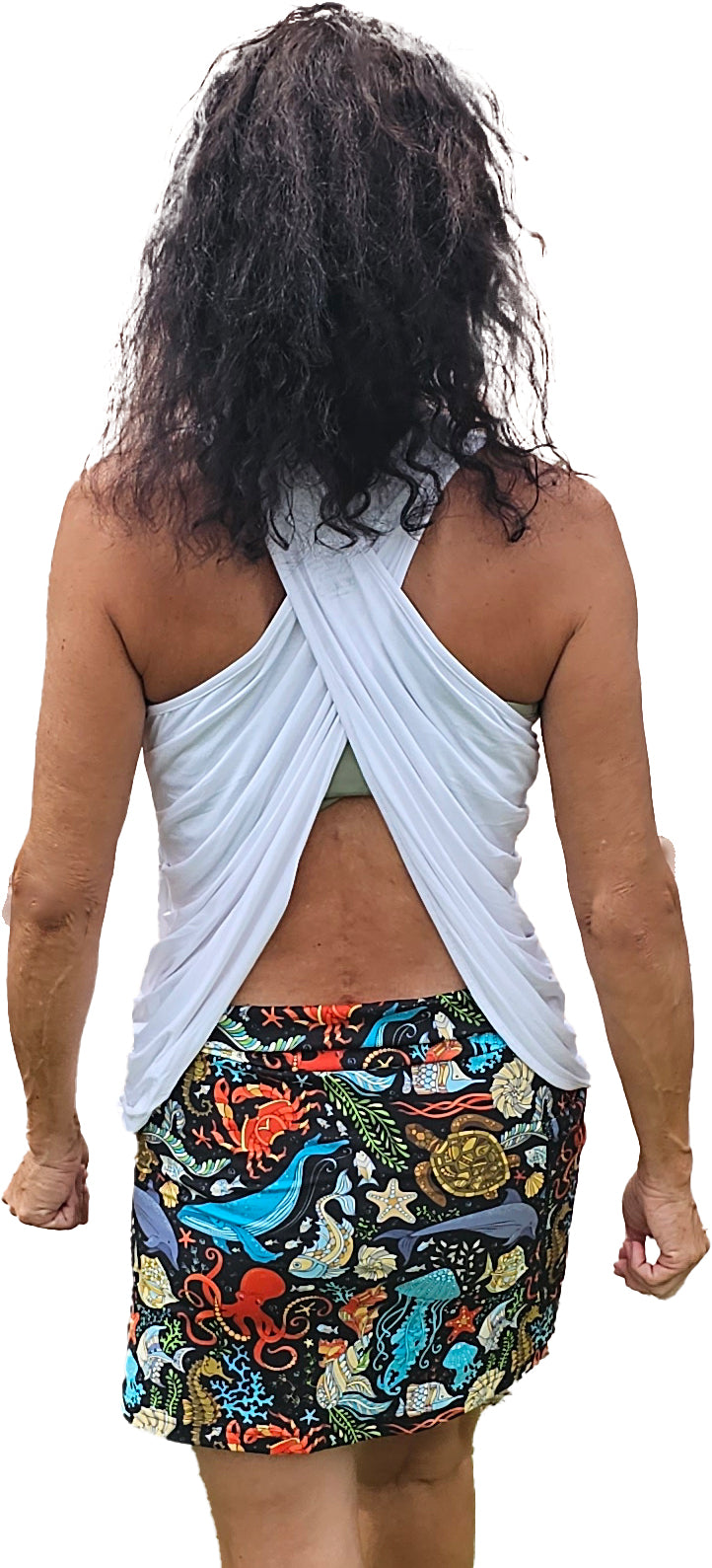 Yogaz Eco-Friendly Bamboo Bow Tank Top in White