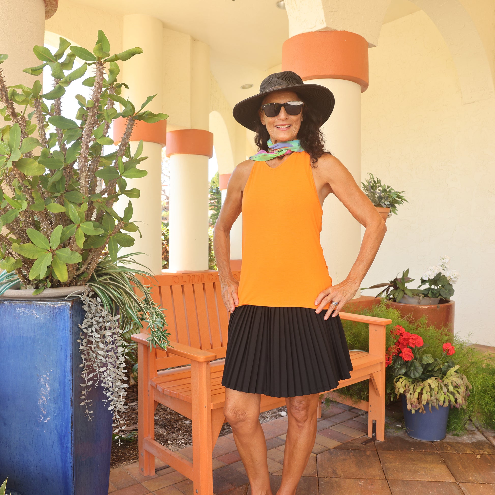 Black Pleated Skort - YOGAZ