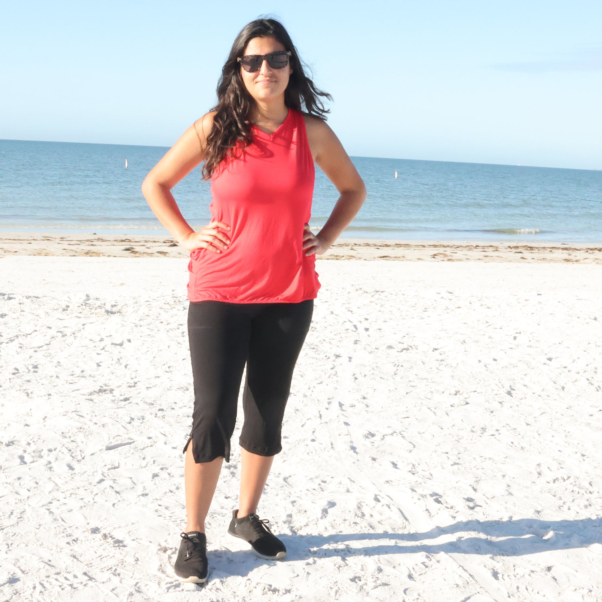 Black Modal Fabric Capris - YOGAZ