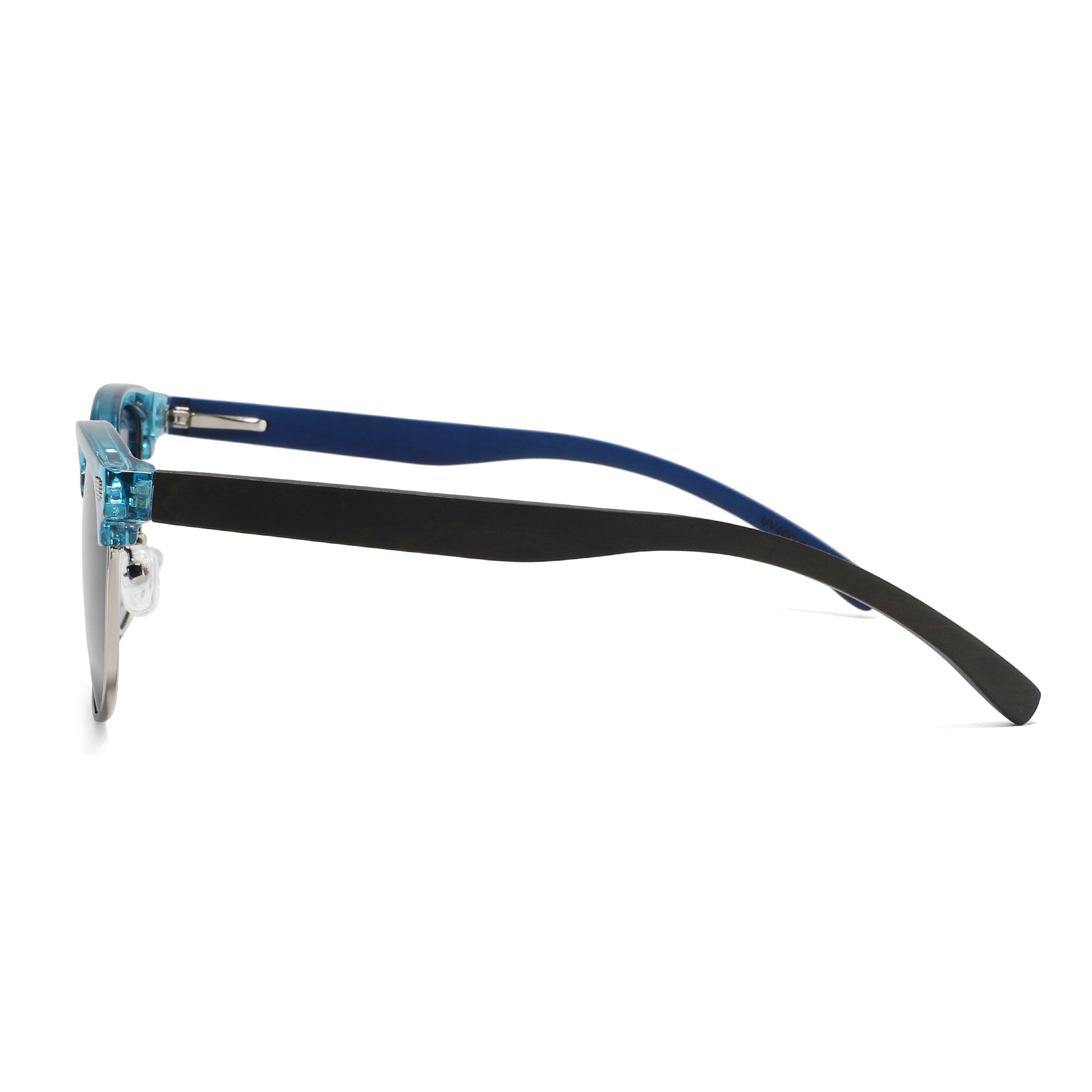 YOGAZ Cool Blue Low Profile Bamboo Sunglasses - YOGAZ