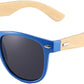 Yogaz Blue Rimmed Bamboo Sunglasses - YOGAZ