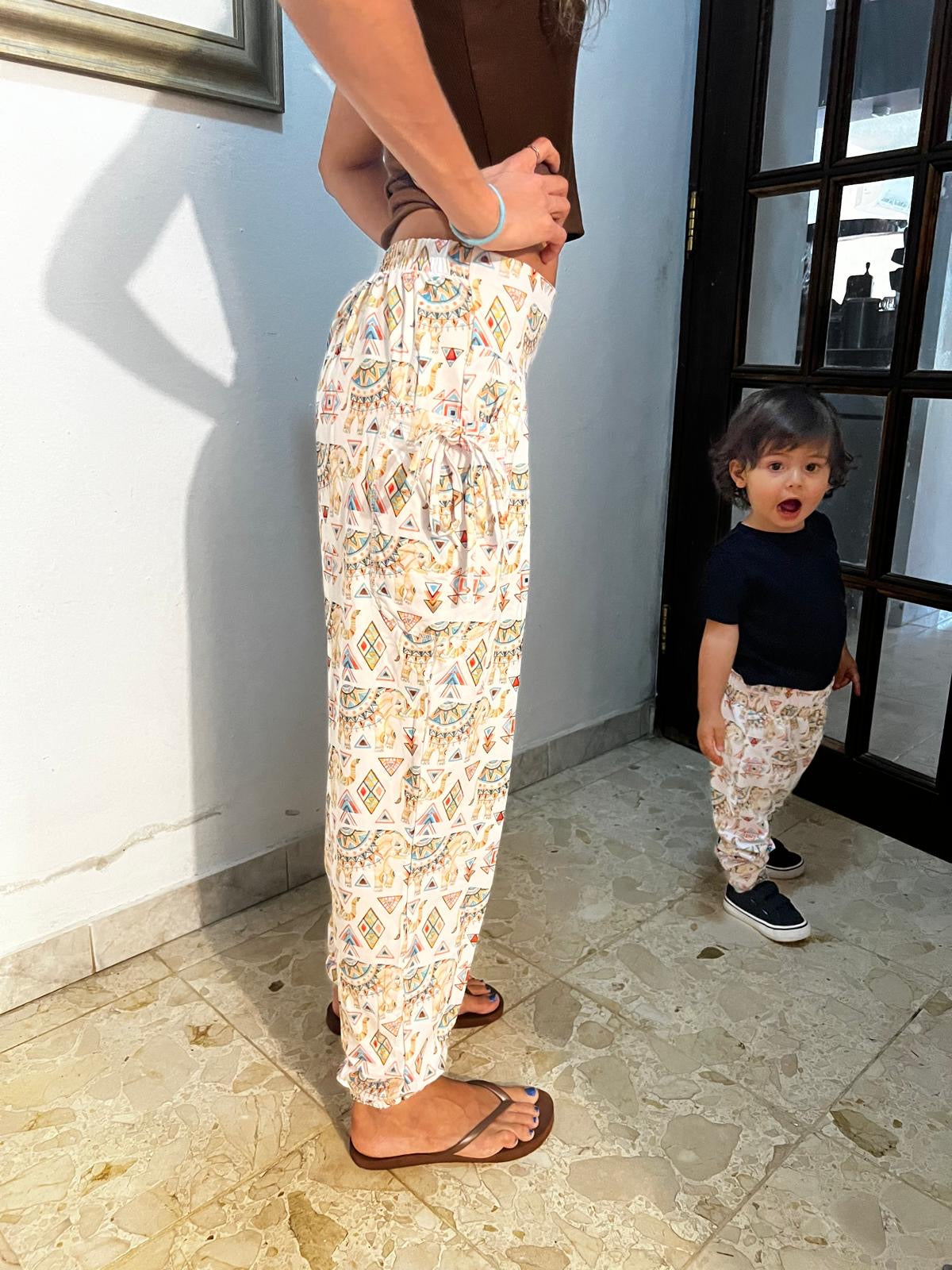 Mommy & Me Bunty Elephant Print YOGAZ