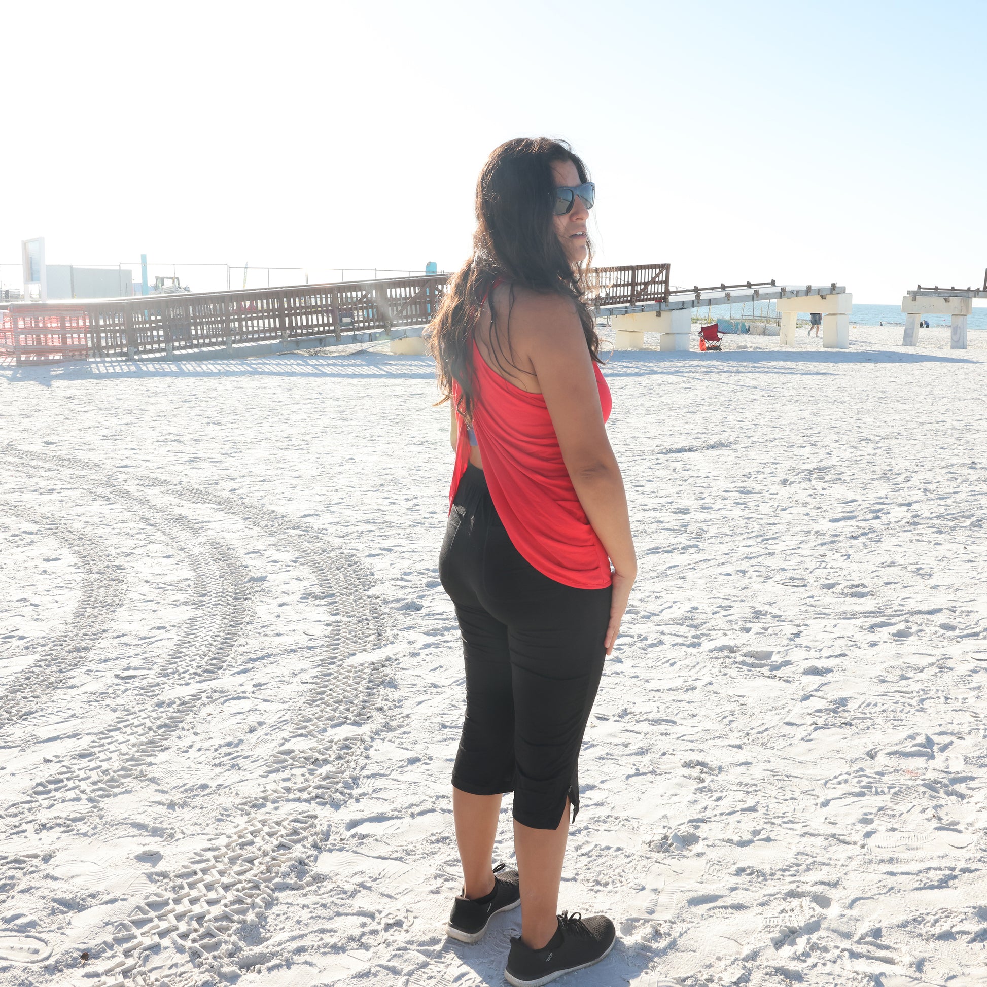 Black Modal Fabric Capris - YOGAZ