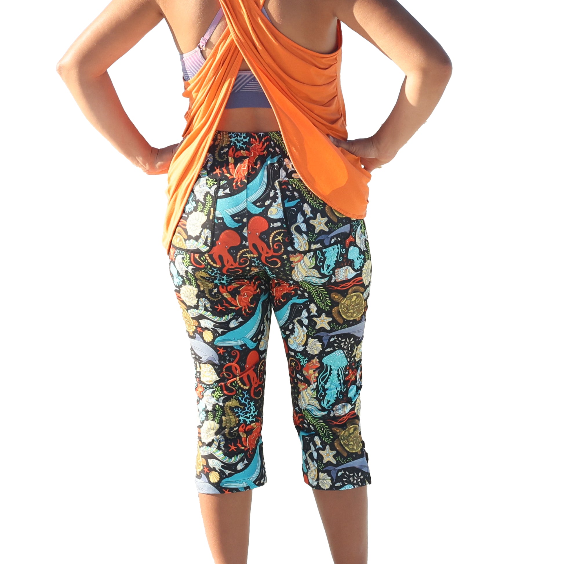 Octy-Sea Life Capris - YOGAZ