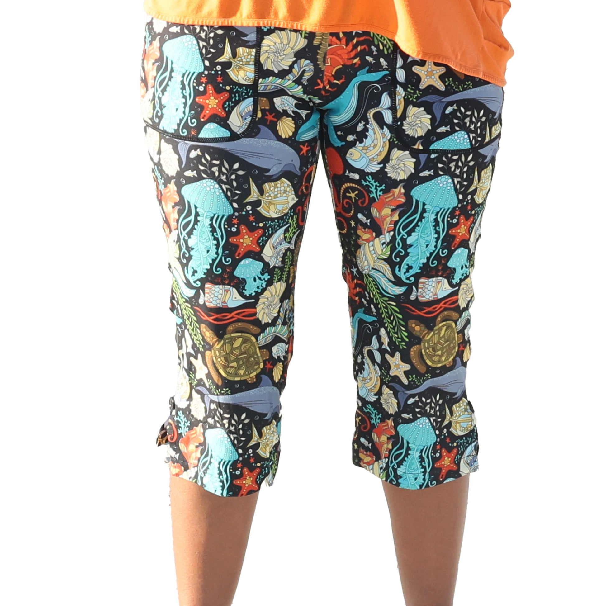 Octy-Sea Life Capris - YOGAZ