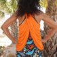 YOGAZ Eco-Friendly Fabric Luminous Orange BOW Tank Top - YOGAZ