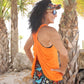 YOGAZ Eco-Friendly Fabric Luminous Orange BOW Tank Top - YOGAZ