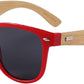 Yogaz Red Rimmed Bamboo Sunglasses