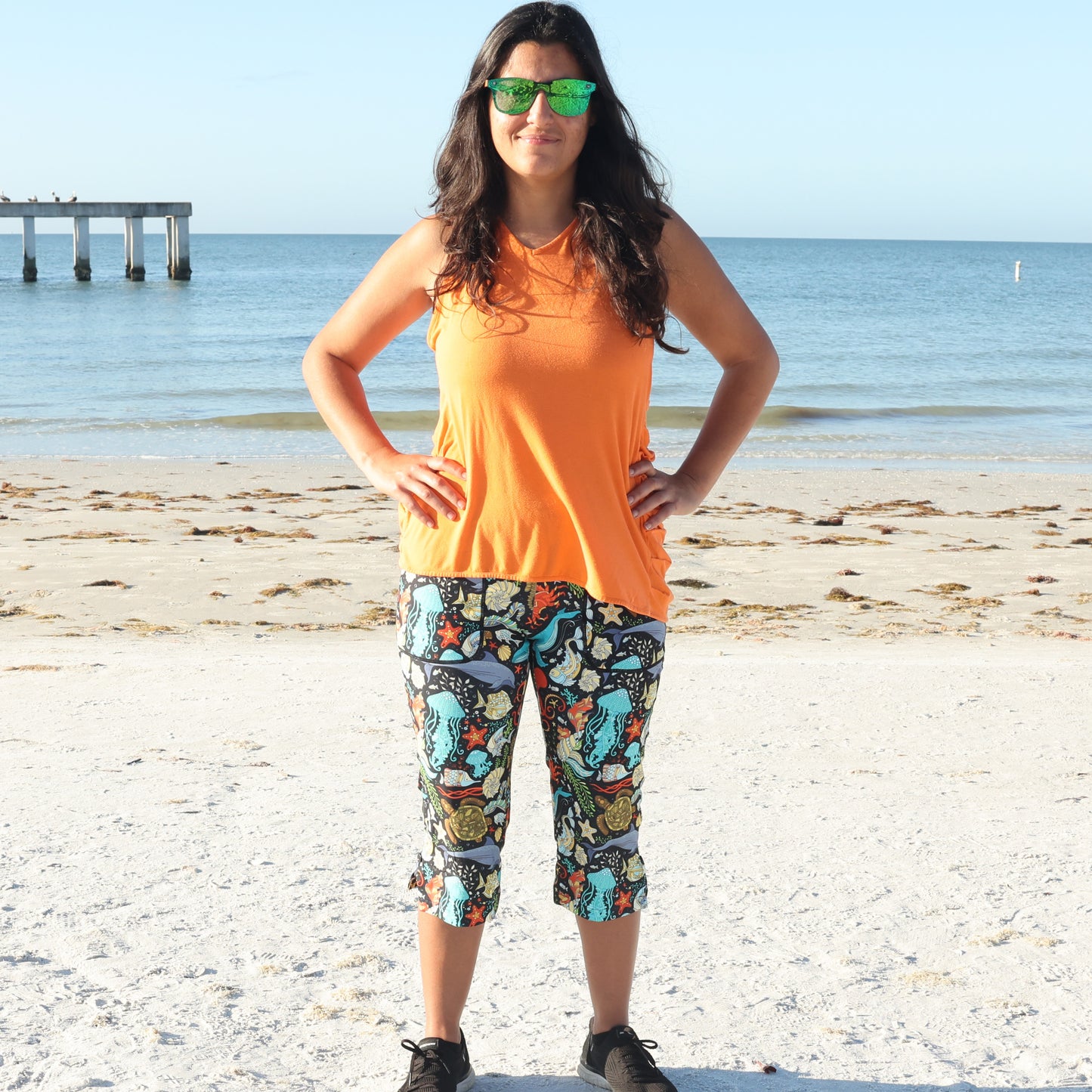 Octy-Sea Life Capris - YOGAZ