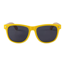 Load image into Gallery viewer, Yogaz Yellow Rimmed Bamboo Sunglasses
