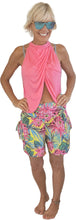 Load image into Gallery viewer, YOGAZ Lotus Flower Blossom Tropical &amp; Colorful Fun Shorts
