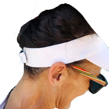 Load image into Gallery viewer, White Bamboo Matching Sun Visor
