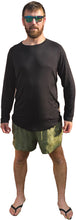 Load image into Gallery viewer, Bamboo UV Protectant  Long Sleeve Shirts Black sizes Extra Small to XXXL
